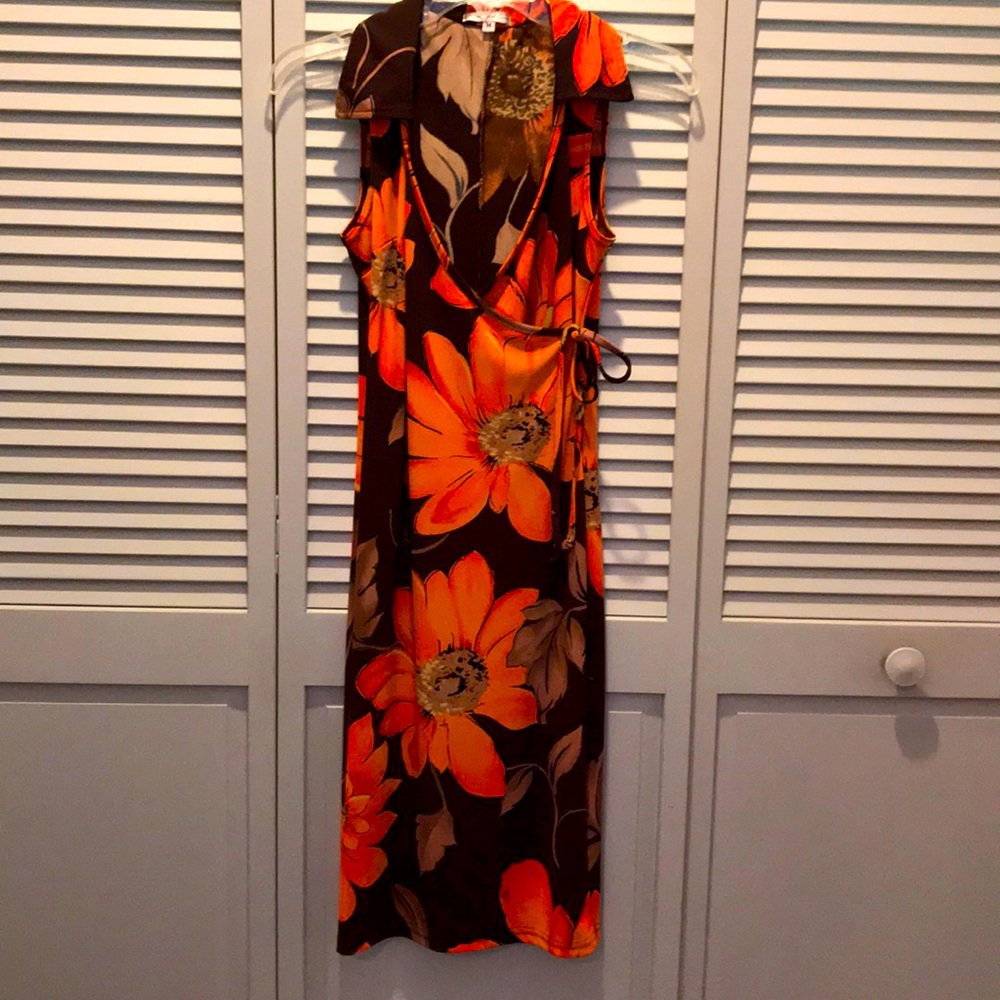 Floral wrap dress